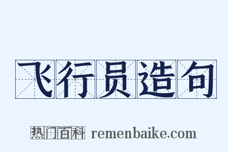 飞行员造句是什么意思的图片